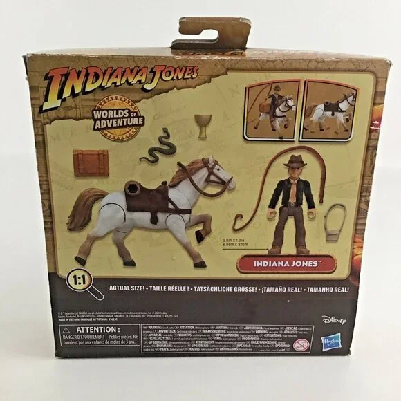 Indiana Jones Worlds of Adventure Indiana Jones 2.5" Figure Whip and Horse 2023 - Picture 4 of 6